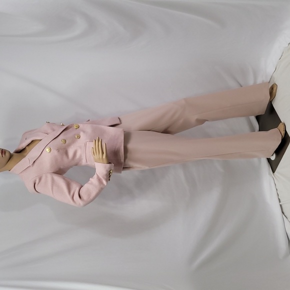 Rachel Parcell Pink and White Herringbone Tweed Jacket - Picture 15 of 16